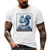 Men's Funny Animal Saying Graphic T-Shirt Retro Print Loose Fit Summer Casual Top