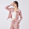 TERRE BLEUE Women's Casual Lapel Cardigan & Wide-Leg Pants Set