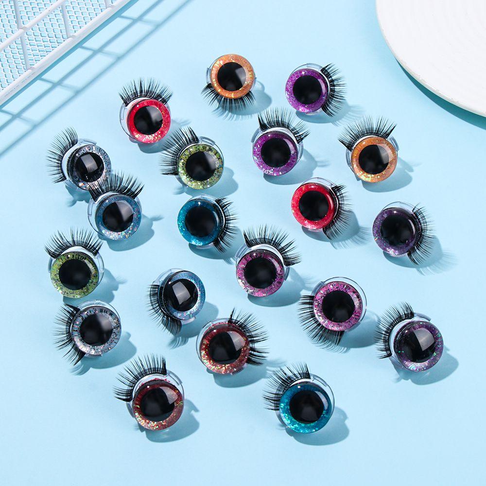 Buy 20mm DIY 3D Toys Eyes +Eyelash Flash Eyelash Eye Accessories Stereo