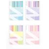 Refillable Notebook and Adhesive Note Set Lined Notepads with Colorful Adhesive Index Label for Note Taking Planning