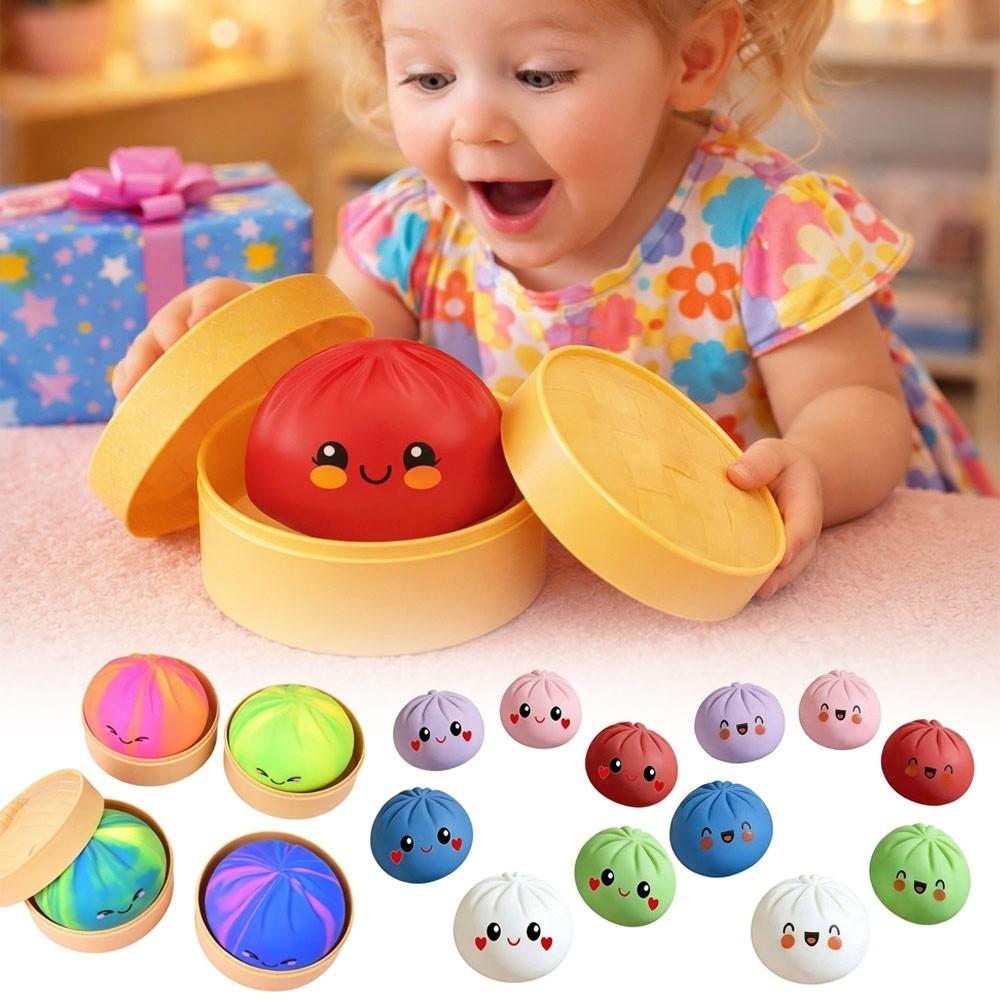 With Steamer Dumplings Blind Box Squishy Toy Stress Relief Sensory Ball For Stress Anxiety Relief
