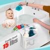 Bathtub Toy Organizer Toddler Bath Toys Storage Tub Holder Saddle Shape High Weight Capacity Toys Easy Access Organizer For