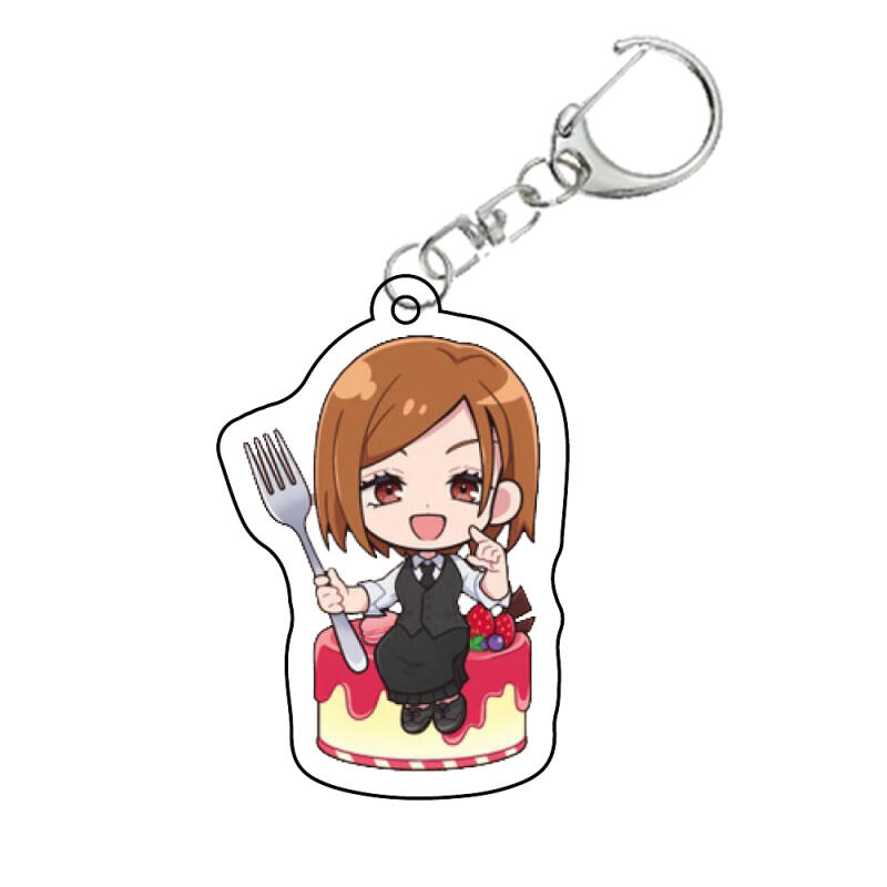 Anime Acrylic Key Buckle for Jjk Kinji Hakari Fumihiko Takaba Nobara Kugisaki Choso Q Version Backpack Pendant Peripheral Gift