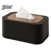 Plastic Tissue Box Cover Modern Holder  Spring Loaded Napkin Dispenser with Remote Foldable Paper Control Storage Tray for Coffee Table  Home