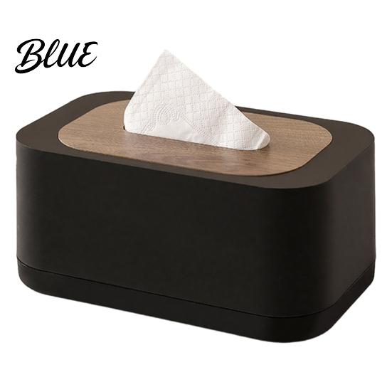 Plastic Tissue Box Cover Modern Holder  Spring Loaded Napkin Dispenser with Remote Foldable Paper Control Storage Tray for Coffee Table  Home