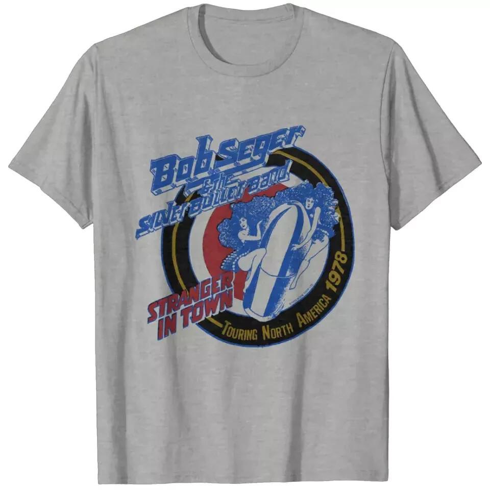 1978 BOB SEGER Silver Bullet Band T Shirt Sport Grey Gift family S