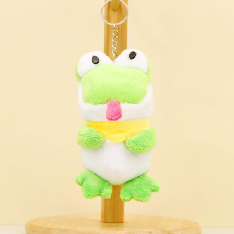 Cute Froggy Plush Keychain Quirky Tongue-out Frog Stuffed Toy Perfect For Backpacks