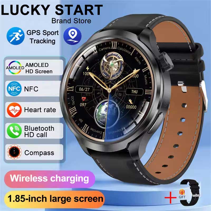 NEW  Outdoor fitness NFC Smart Watch Men 1.85 Inch AMOLED Screen Bluetooth Call IP67 Waterproof Man Smart Watches Man 2025