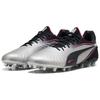PUMA King Ultimate Comfortable Round Toe MG Multi Ground Soccer Shoes Men's Silver Black 108306-03