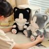 Cute Black-Gray Large-Eyed Kitten Plush Toy – Children's Cartoon Cat Doll