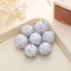Gold Flakes Pom-poms: Colorful Plush Balls for Christmas DIY and Garment Accessories