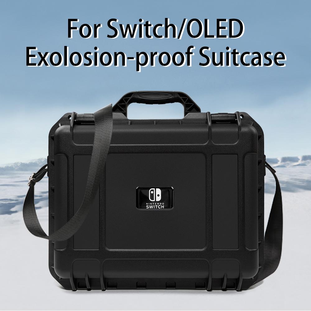 For Switch Case Compatible with Switch OLED Model, with 16 Game Cards Storage, Portable Travel Case for Switch Accessories