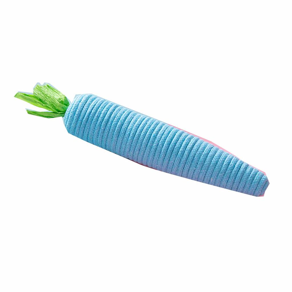 Süßes Karotten-Spielzeug, Geräusche machender Zerrer, Selbstunterhaltendes und Stressabbau-Gadget für Kätzchen, Zahnschleif- und Kratzspielzeug
