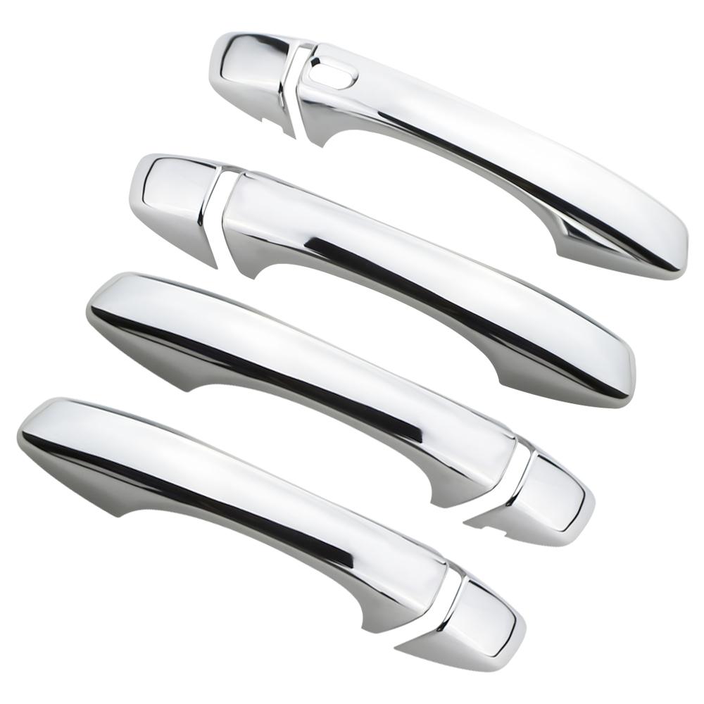 

8 шт./компл. ABS хромированная внешняя дверная ручка автомобиля, накладка, декоративная наклейка для Volkswagen VW Troc T-roc 2018-2022, аксессуары sliver