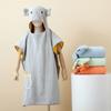 Cartoon Kids Bathrobe Boys Girls Pajamas Toddler Clothing Children Soft Bath Robe Nightgown Coral Fleece Hooded Towel