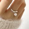 Stylish Open Pearl Pendant Ring for Women - Versatile, High-End, Sweet Design, 2023 Trendy Index Finger Jewelry.