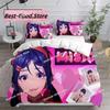 Kawaii girl Game MiSide Bedding Set Quilt Bed Cover Comforter Duvet Cover Pillow Case 3 Pieces Sets Teenagers Children's Gifts
