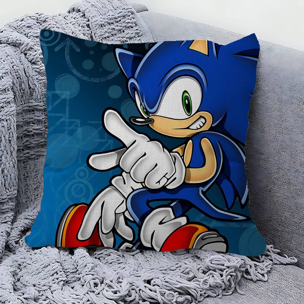 Anime S-Sonics H-Hedgehoges Pillow Gift Home Office Decoration Pillow Bedroom Sofa Car Cushion Coverpillow Case