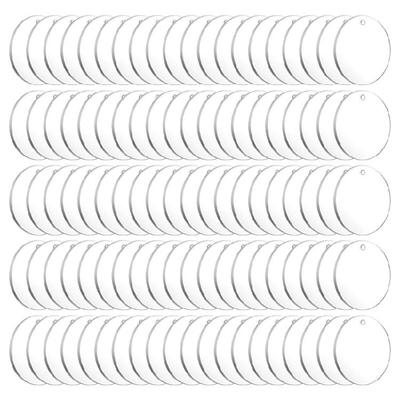 50Pcs/100Pcs Acrylic Keychain Blank Round Ornaments Small Gift Keychain Bulk