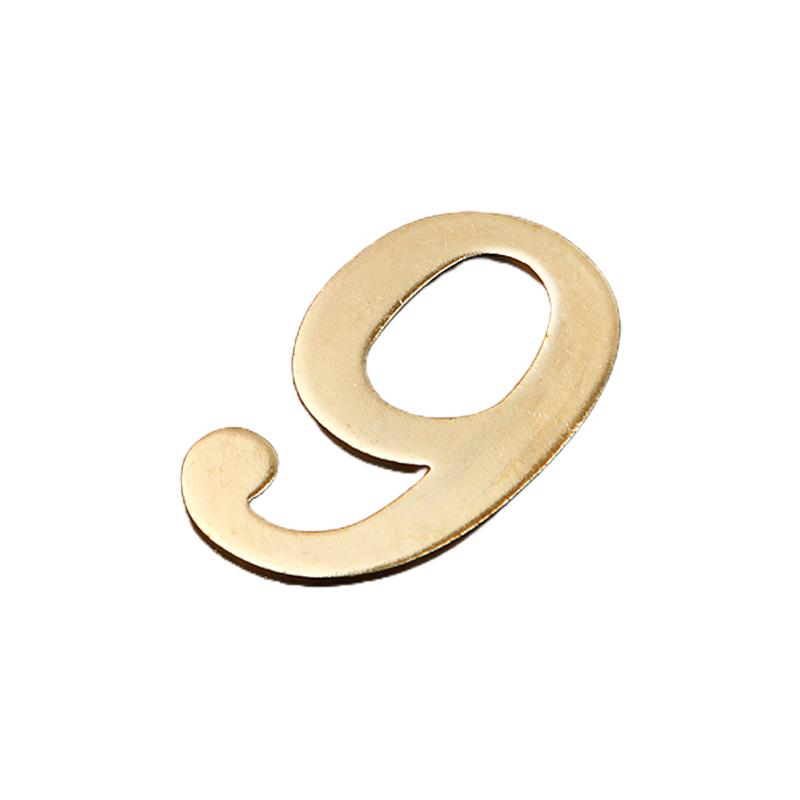 Golden Metal Door Number with Magnets 7*4cm House Number Apartment Door Number for Outdoor Hotel Home Mailbox Label