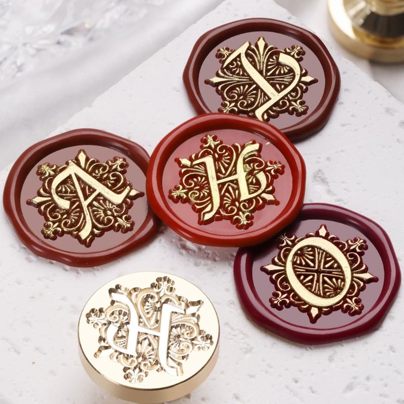 Letter Series Sealing Wax Stamp for Christmas Envelopes Card Wedding Invitation Decorations Capital F Wax Seal Stamp