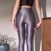 New Fashion Women Fitness Underwear High Waist Fake Thongs Shaping Tights Plus Size Oil Glossy Satin Pantyhose For Yoga Dance