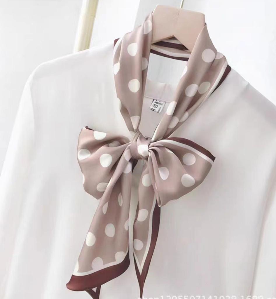 Luxury Design Silk Skinny Headwear Scarf Women Print Spring Neck Tie Hair Hand Bag Ribbon Wrist Belt Foulard Headband Lady