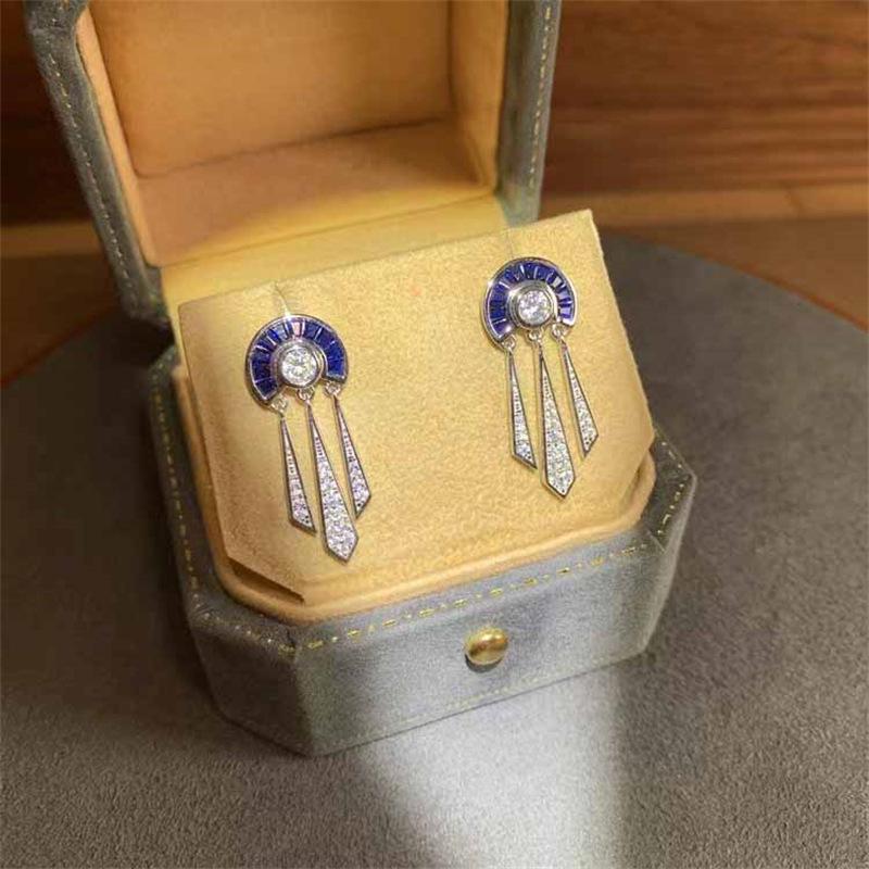 Roman Trapezoidal Tassel Earrings: Elegant Retro Style for Women