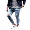 European Men's Slim Fit Ripped Jeans - Autumn Trend Elastic Small Leg Pants