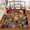 Epic Dinosaur Battle Scene Carpet - Colorful Jurassic Design with Fiery Volcano Suitable for use as an anti-slip1 for1room and bedroom sofas