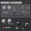 14.8FT LED Light Bar Wiring Harness Kit Universal LED Wiring Harness Nylon Harness For Auto UTV Offroad Boat 12V 40A Relay Fuse