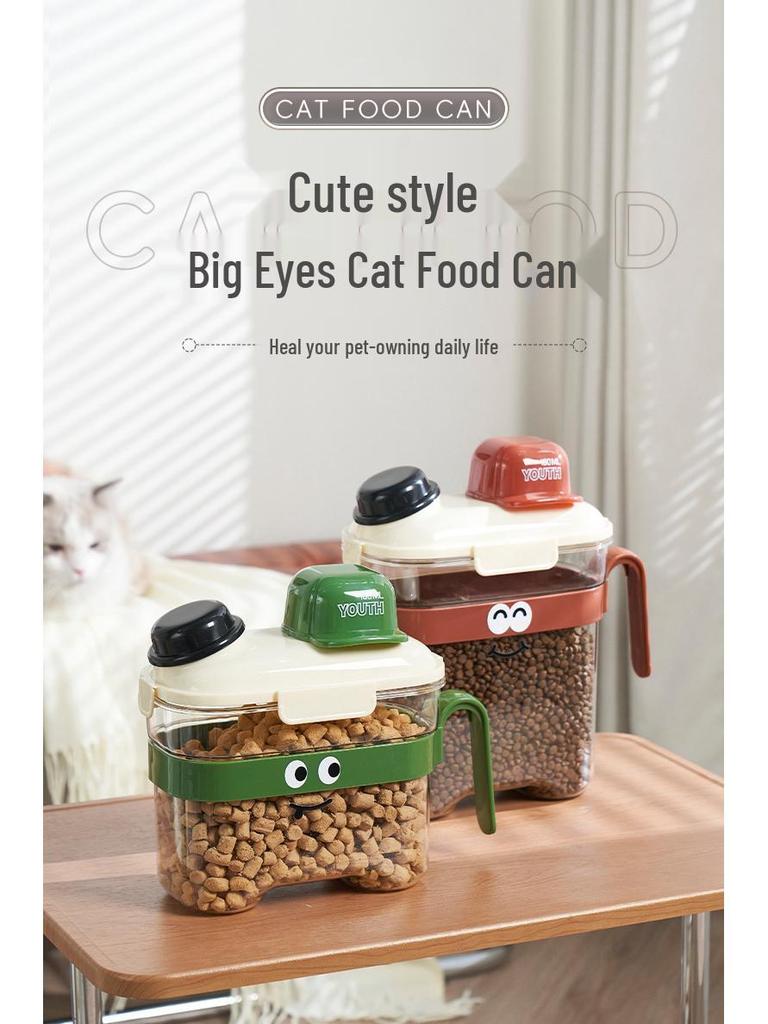 Pet Food Airtight Storage Container - Moisture-Proof Bucket for Cat and Dog Food