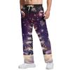 Men's Christmas Print Casual Pants, Loose Fit Straight Leg Trousers with Elastic Waist and Pockets for Holiday Party and Everyday Wear