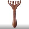 Sandalwood Dragon & Phoenix Six-Claw Massage Comb with Deer Antler Scalp Scratcher for Neck.