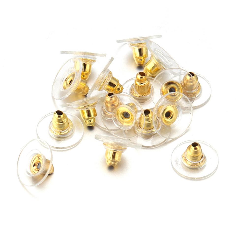 

Гумові задники для сережок, гайки-гвинти, силіконові, сталеві, задники для сережок-гвоздиків для виготовлення ювелірних виробів своїми руками, фурнітура, аксесуари золотий