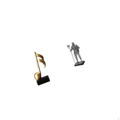 Resin Music Note Knight Sculpture Creative Musical Figurine Tabletop Ornament Centerpiece Decorative