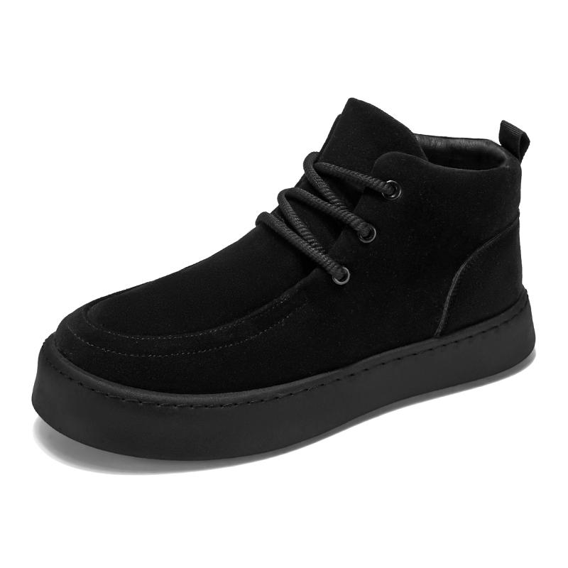 Winter Suede Leather Men Shoes Lace Up Casual Shoes Men Sneakers Breathable Footwear Comfortable Male Sports Tenis Masculino
