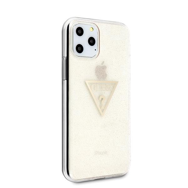 Guess Guhcn58Sgtlgo Iphone 11 Gold Hard Case Glitter Triangle