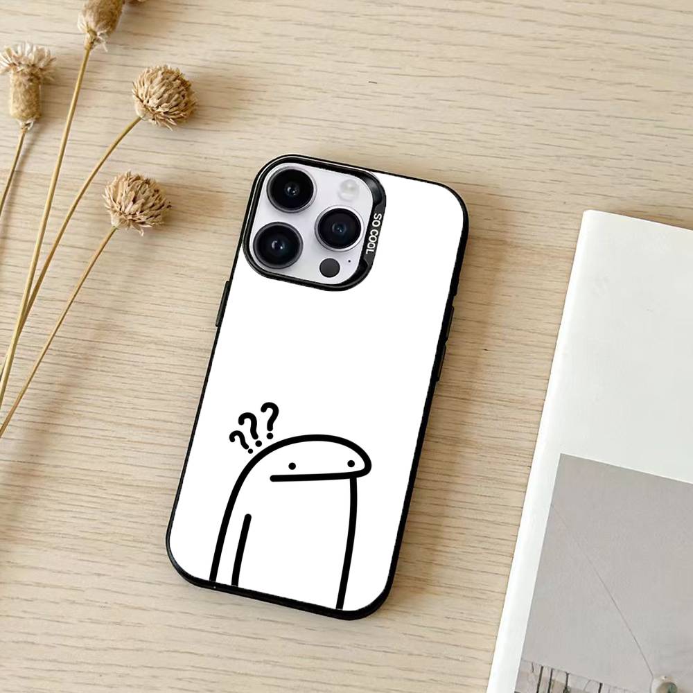 Süße F-Flork Lustige Handyhülle Farbe Silber Hülle Für IPhone 17 16 15 14 13 12 11 Pro Max Plus