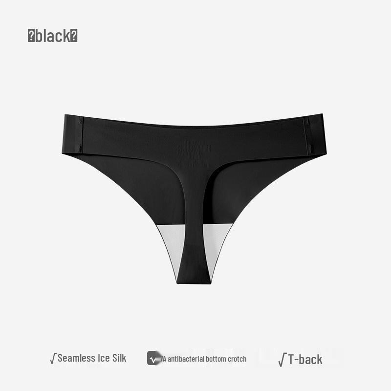 String en soie glacée sans coutures pour femme: Culottes de Yoga Fitness Invisibles pour l'Été