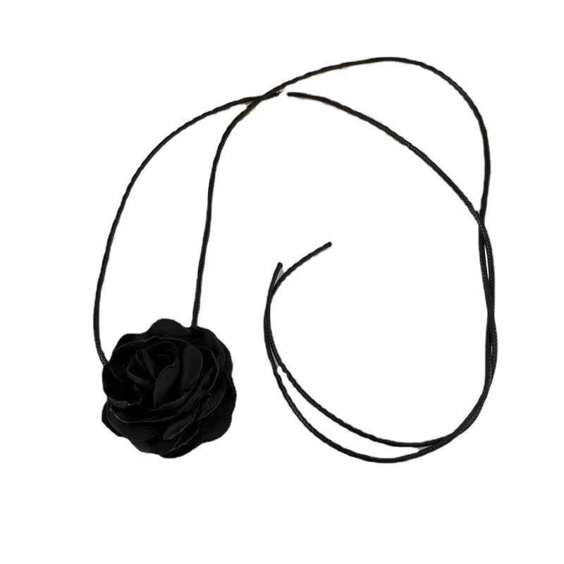 European & American Floral Velvet Rose Choker - Handmade Jewelry Clavicle Chain for Women