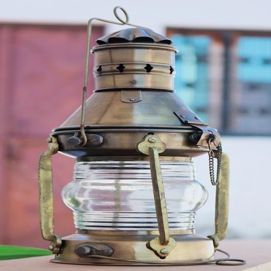 Handmade Burner Lantern, Burton Nautical Maritime Ship Oil Lamp Hanging Lantern with Dimmer Switch