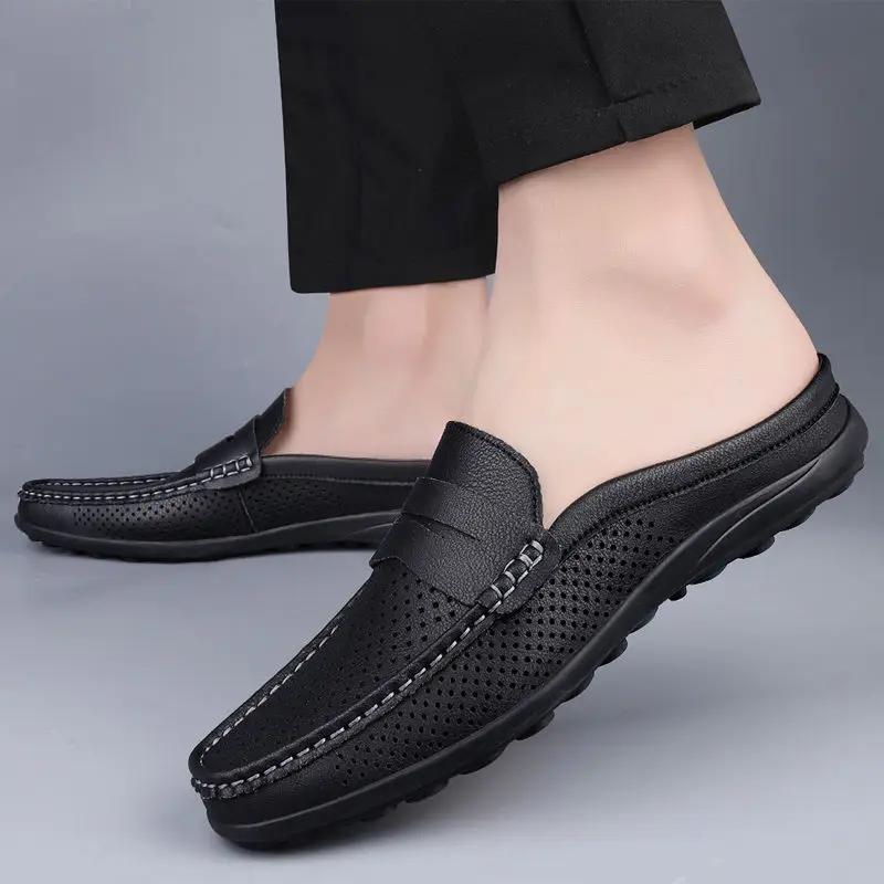 Fashion Half Men's Shoe Soft Mules Slides Sabot Outdoor Trend 2025 Y2k Comfortable Fun Low Price High Quality Fashion Pvc Male Slipper