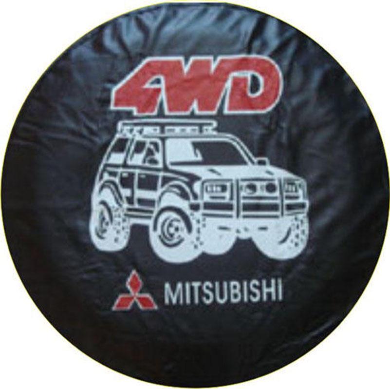 Schwarz-Gold PVC-Leder Ersatzradabdeckung für Mitsubishi Pajero V73 Cheetah - Universell passend für Geländewagen.