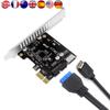 Адаптер для передньої панелі ПК PCI-E на USB 3.0 Type C 19PIN PCI-E на USB 3.0 Хаб Розгалужувач Карта розширення