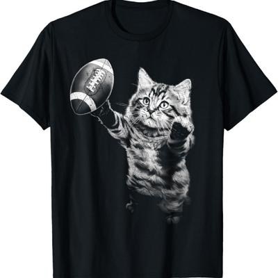 American Football Cat T-Shirt