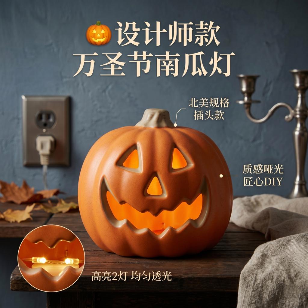 LED Pumpkin Lights Halloween Decorations, Waterproof Indoor Outdoor, Warm White, UL Certified, 2 Pack