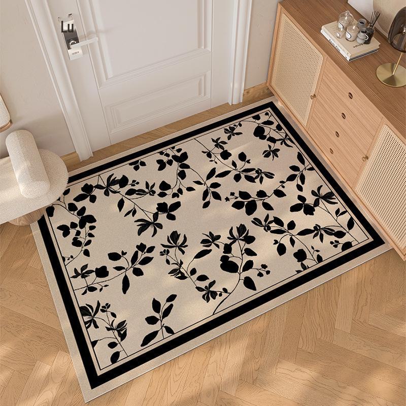 Zvukotěsná, nečistotám odolná, krémově zbarvená kožená vstupní rohožka - omyvatelná, bez nutnosti drhnutí, přizpůsobitelná podložka na nohy pro domácí použití.