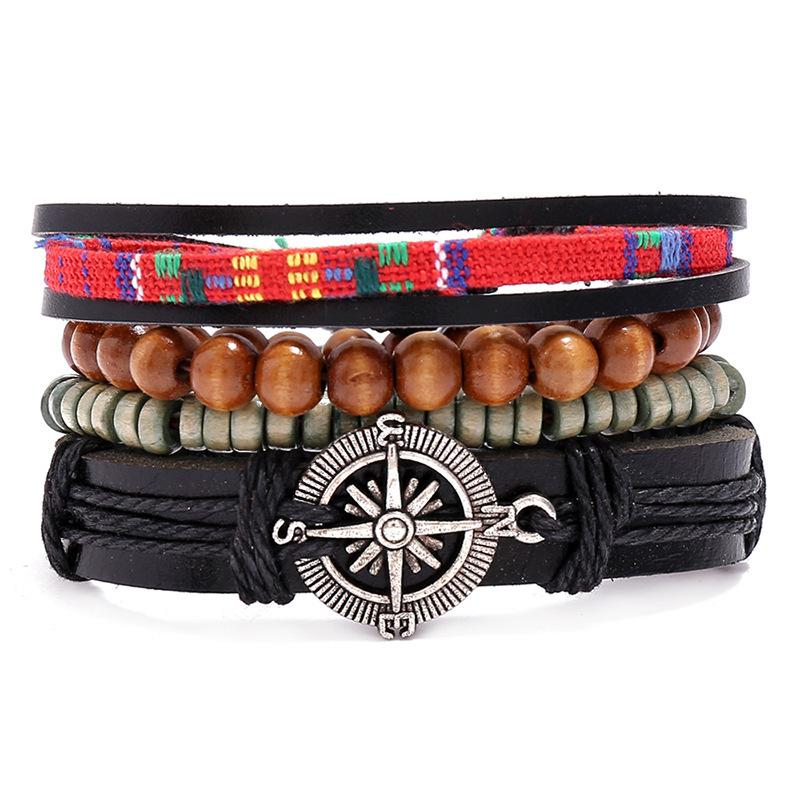 Blaues Auge Lederarmband Mehrschichtig Geflochtenes Seil Armband, Mode Persönlichkeit Hand Schmuck für Frauen Männer
