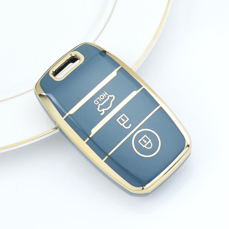 For Kia Sportage Sorento K2 K3 K4 K5 Ceed Cerato Rio QL Car Soft TPU 3Button Key Cover Case Bag Shell Fob Keyless Protector